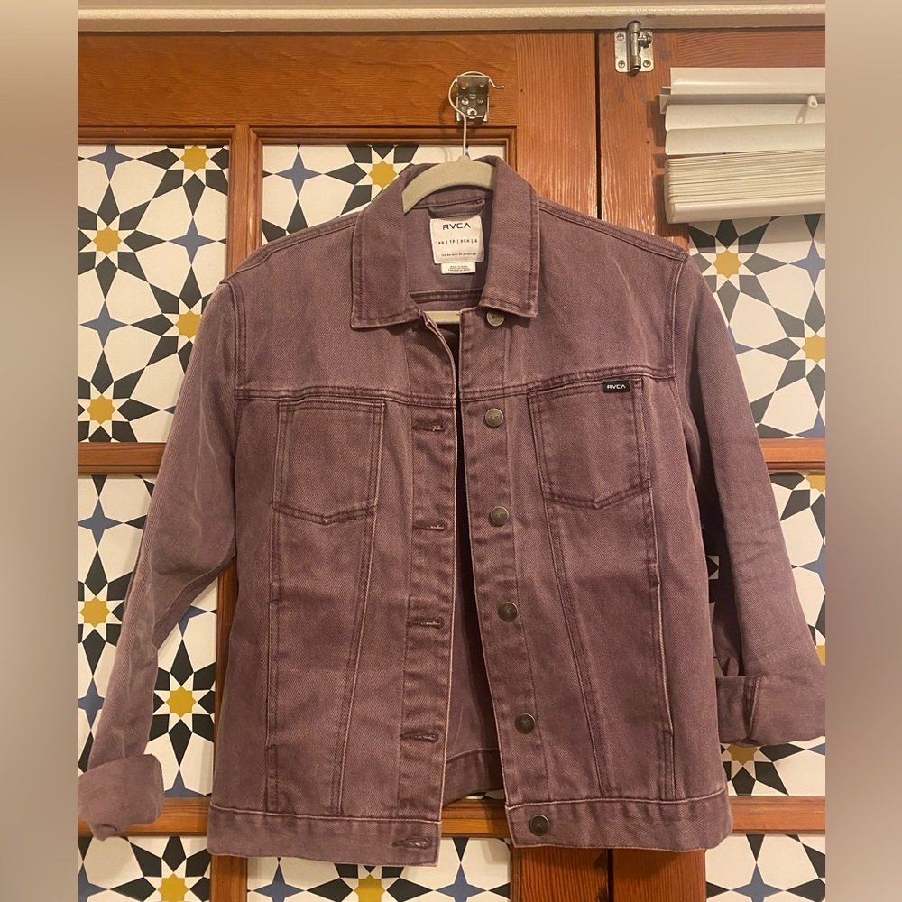 RVCA purple jean jacket